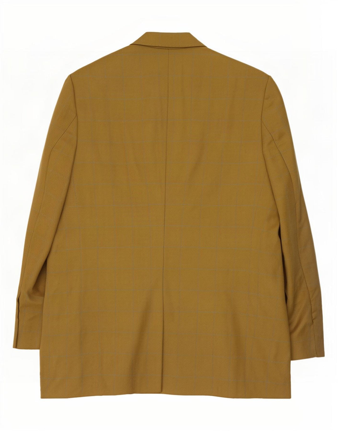 Marks & Spencer Herren-Blazer, lang, mit 3 Knöpfen, UK 44, XL, goldfarben, kariert