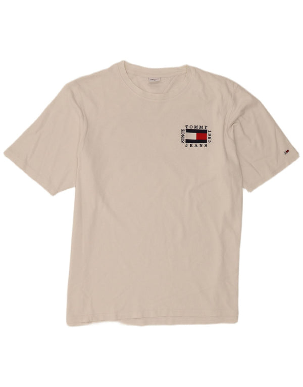 Tommy Hilfiger Herren-T-Shirt mit Grafik, 3XL, weiße Baumwolle