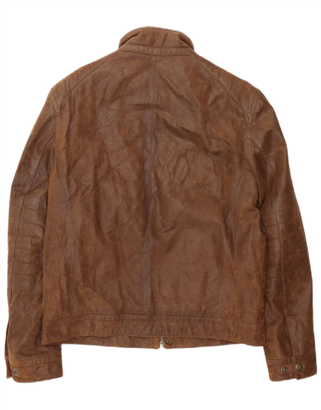 North Coast Society Herren-Lederjacke, UK 38, Mittelbraun