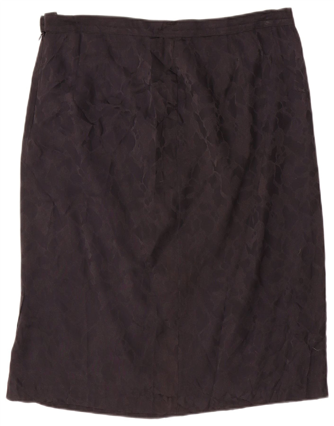 Vintage Damen Gerader Rock IT 46 Groß W34 Schwarze Seide