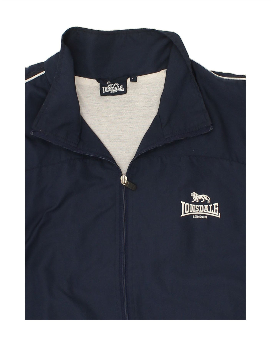 LONSDALE Herren-Trainingsanzug, Oberteil, Jacke, groß, marineblau, Polyester