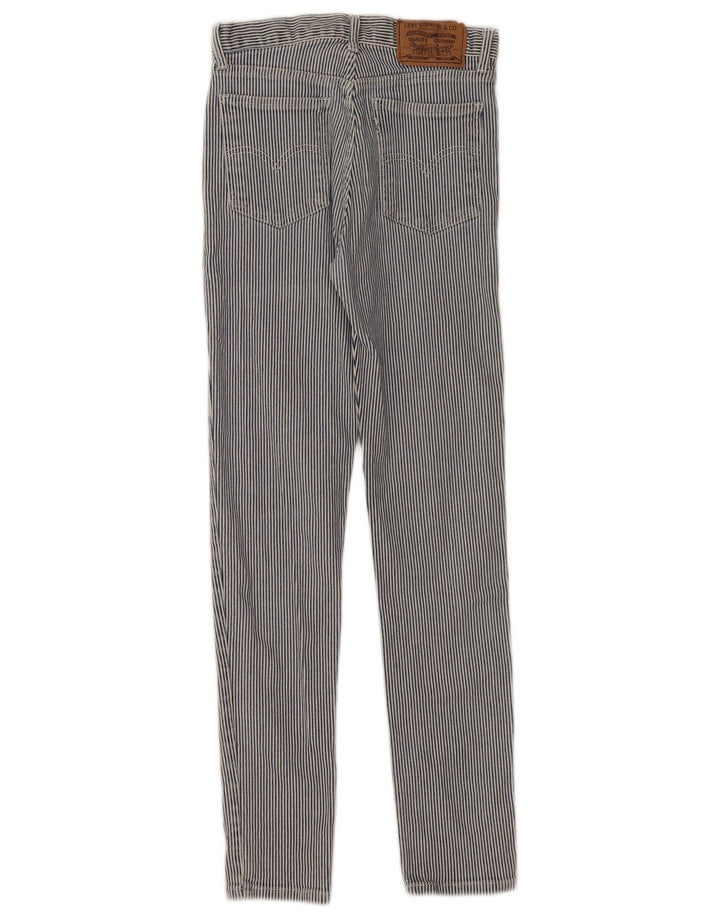 Levi's Damen Slim Jeans W24 L28 Blaue Nadelstreifen