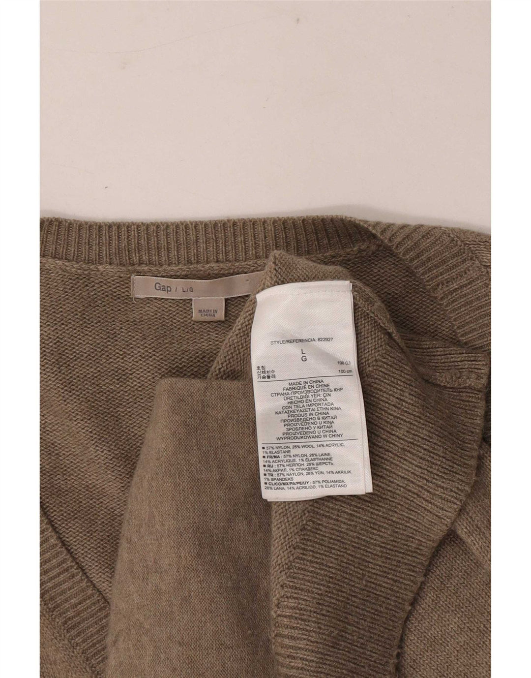 Gap Damen-Cardigan-Pullover UK 16 Large Braunes Nylon
