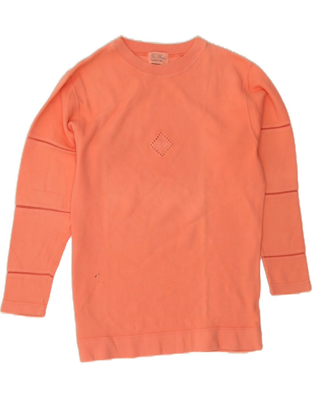 VINTAGE Womens Sweatshirt Jumper UK 14 Medium Orange Cotton Vintage Vintage and Second-Hand Vintage from Messina Hembry 