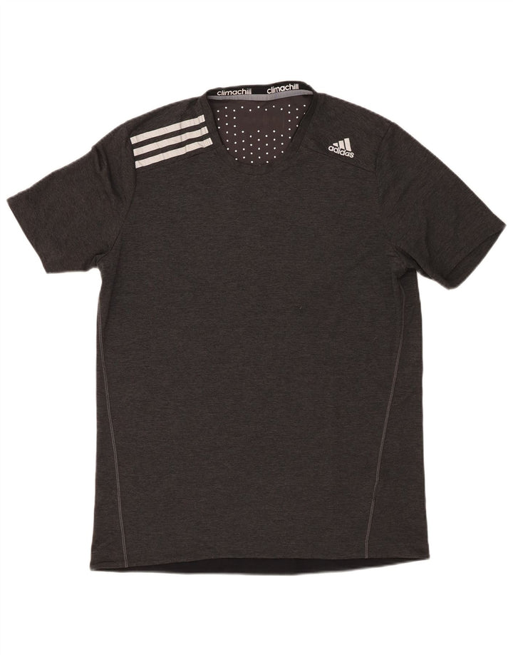 Adidas Herren Climachill T-Shirt Top Mittelgraues Polyester