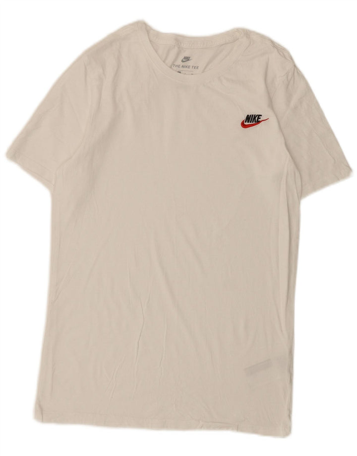 Nike Herren Athletic Cut T-Shirt Top Small aus weißer Baumwolle