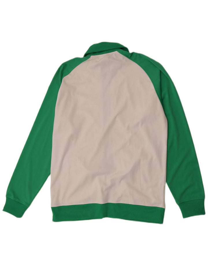 Ellesse Damen-Trainingsanzug-Top-Jacke, UK 20 2XL, weißes Colourblock-Polyester