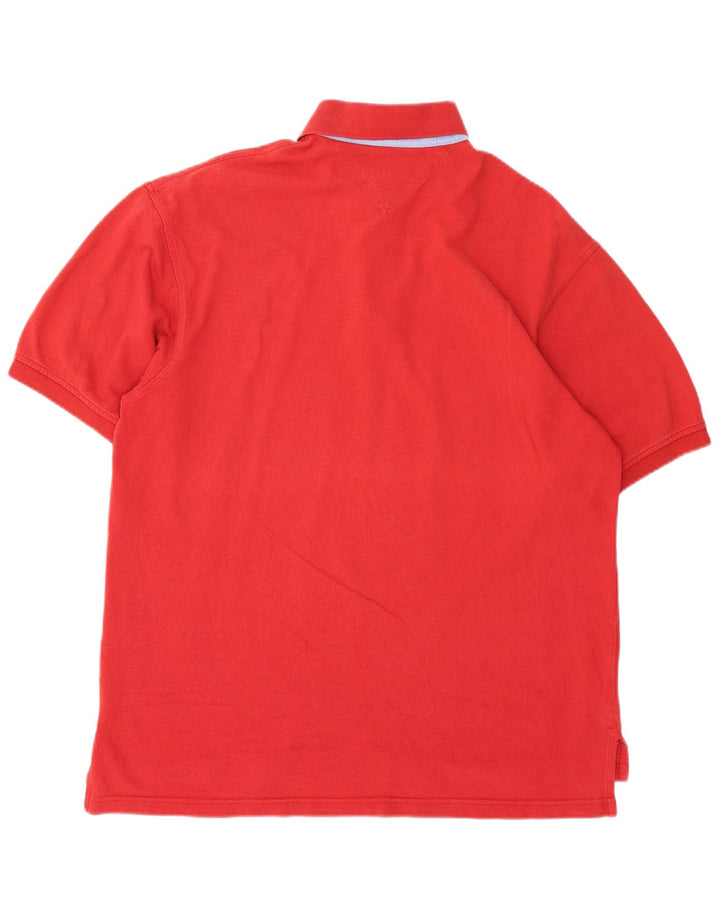 TOMMY HILFIGER Herren Poloshirt Große rote Baumwolle