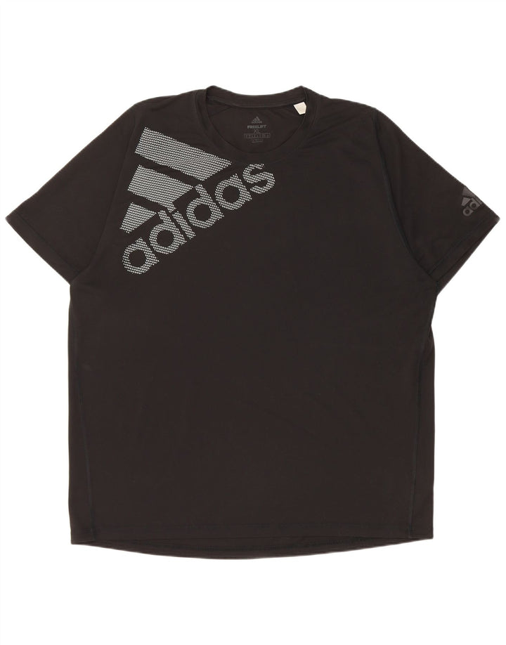 Adidas Herren Climalite Graphic T-Shirt Top XL Schwarz Polyester