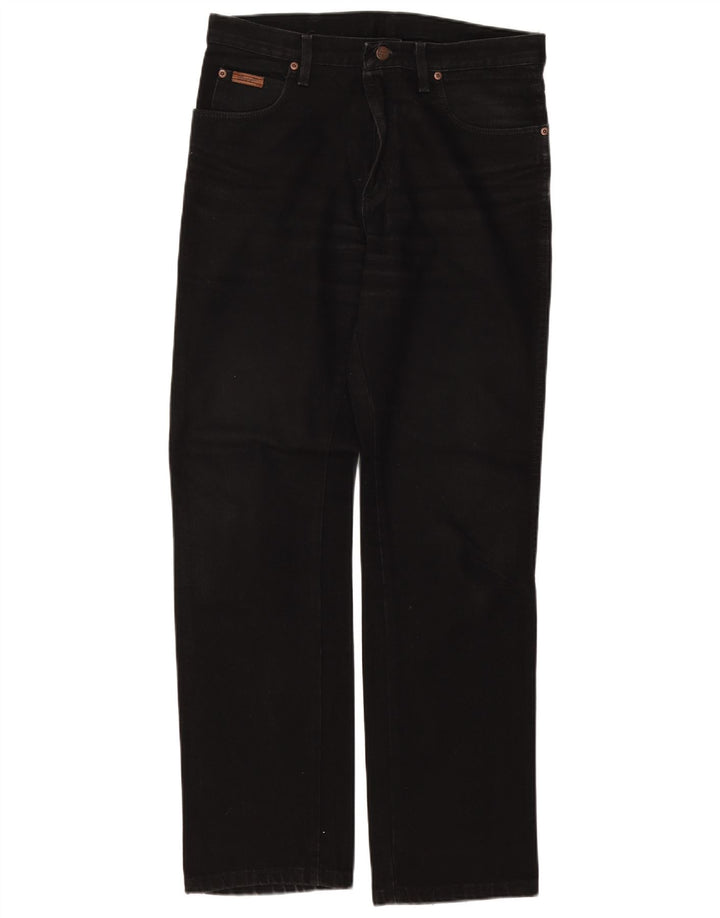 Wrangler Damen Texas Straight Jeans W33 L32 Schwarze Baumwolle