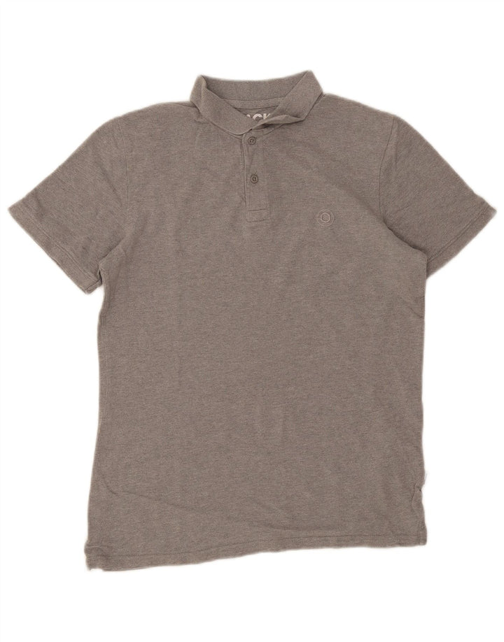 Jack & Jones Herren-Poloshirt, klein, graue Baumwolle