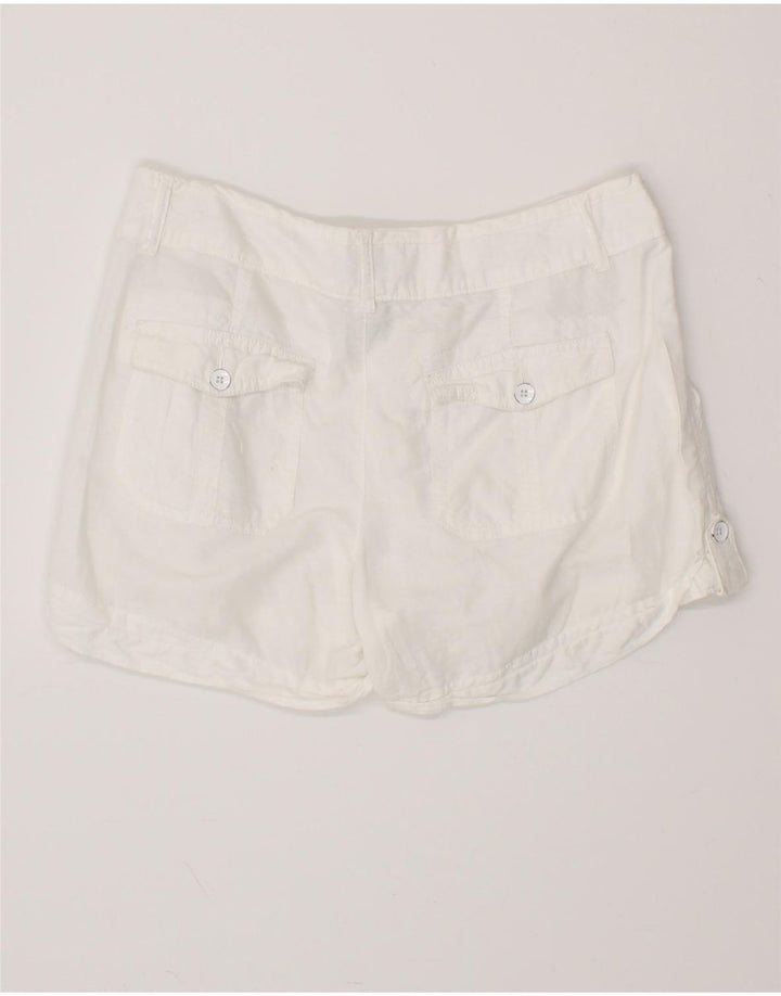 CONVERSE Freizeitshorts für Damen US 8 Medium W34 Weißes Leinen