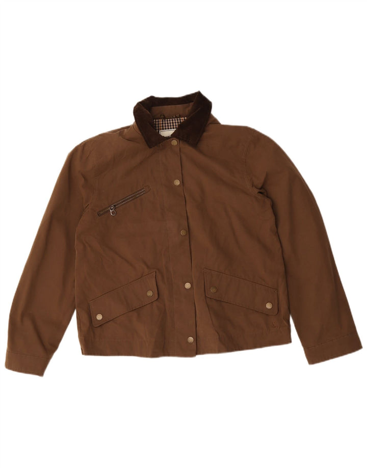 Übergroße Utility-Jacke von Joules für Damen, UK 10, klein, Braun, Farbblock