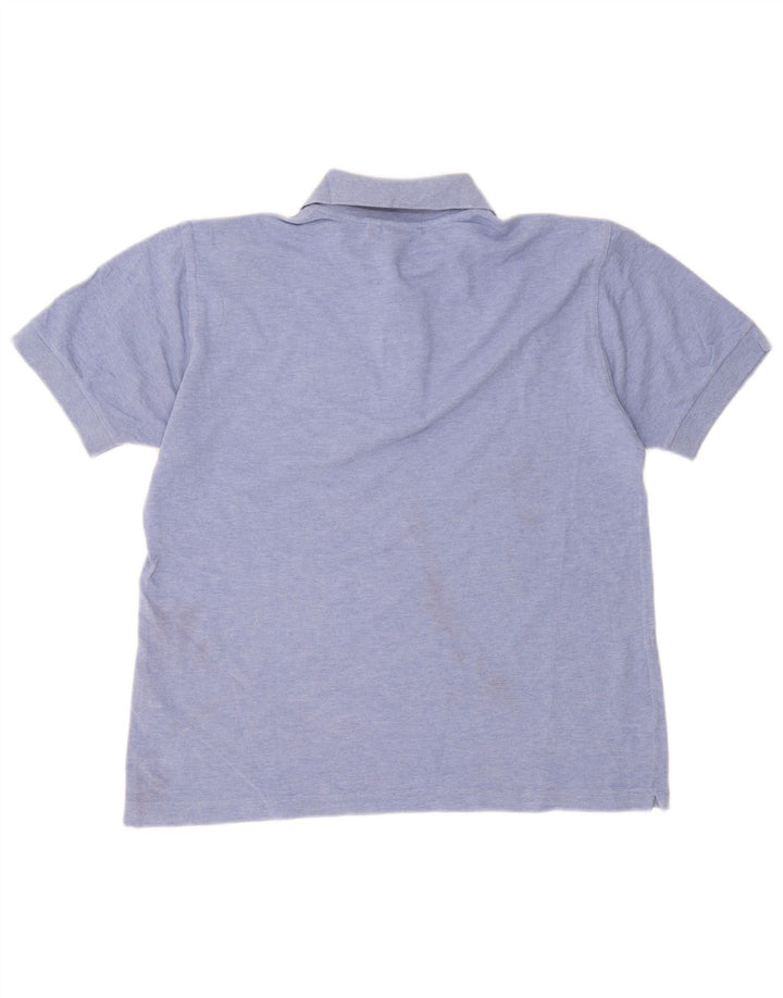 Navigare Herren-Poloshirt aus mittelblauer Baumwolle