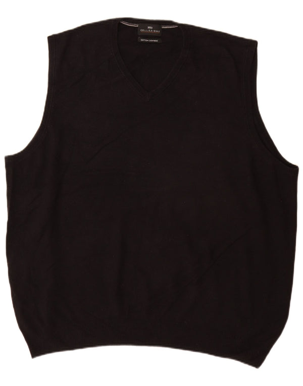 Marks & Spencer Herren Weste Tank Top XL Schwarz Baumwolle