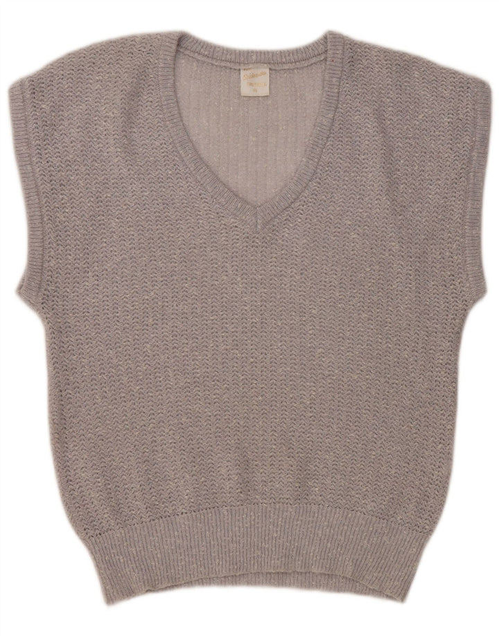 Strickmoden Damen Tanktop mit lockerer Passform, EU 40, Mittelsilber