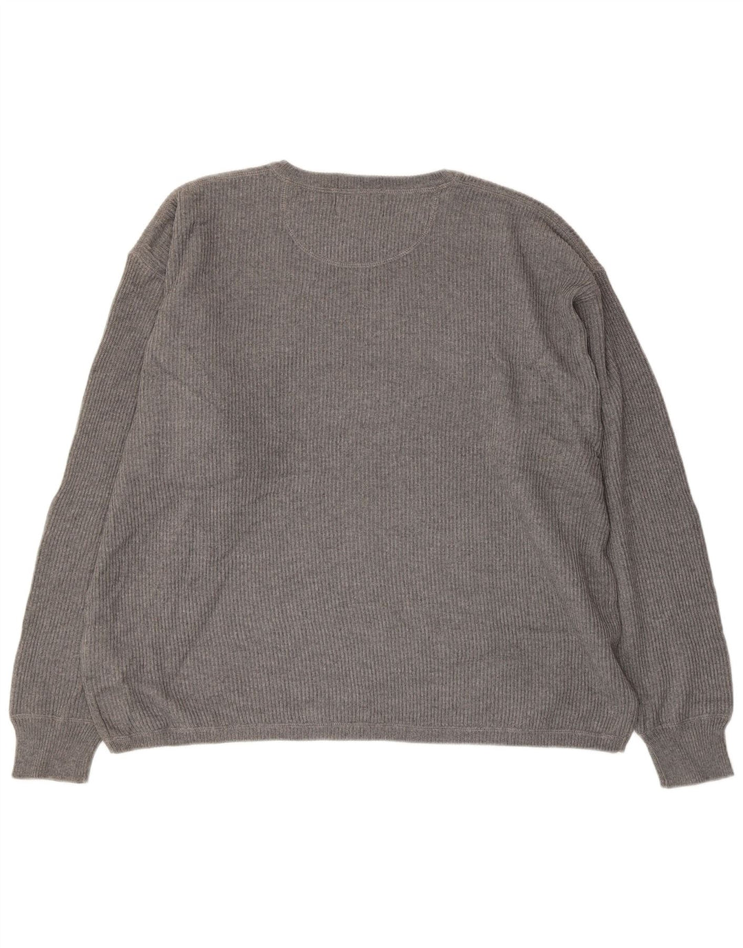 EDDIE BAUER Herren-Pullover mit Rundhalsausschnitt, XL, graue Baumwolle