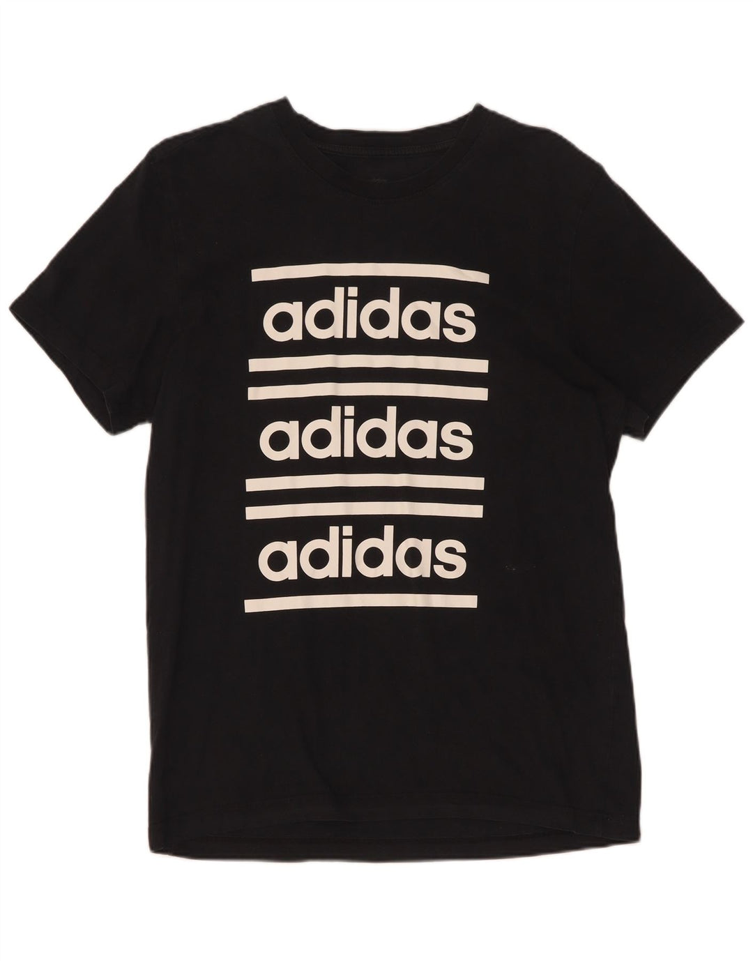 Adidas Herren Grafik T-Shirt Top Medium Schwarz Baumwolle