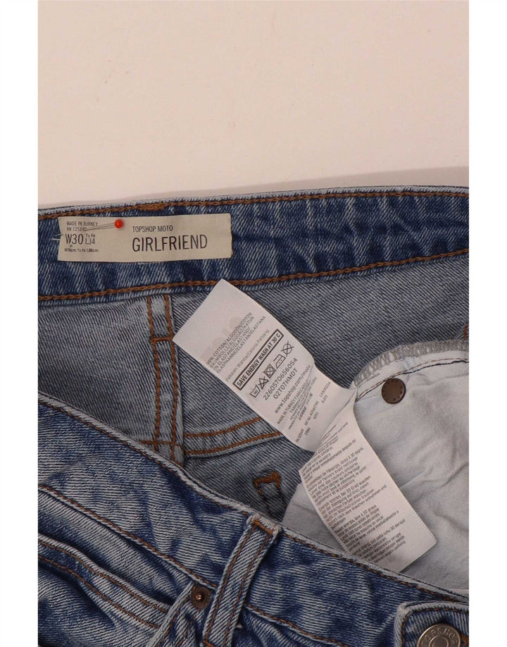 Topshop Damen Jeansshorts W30 mittelblaue Baumwolle