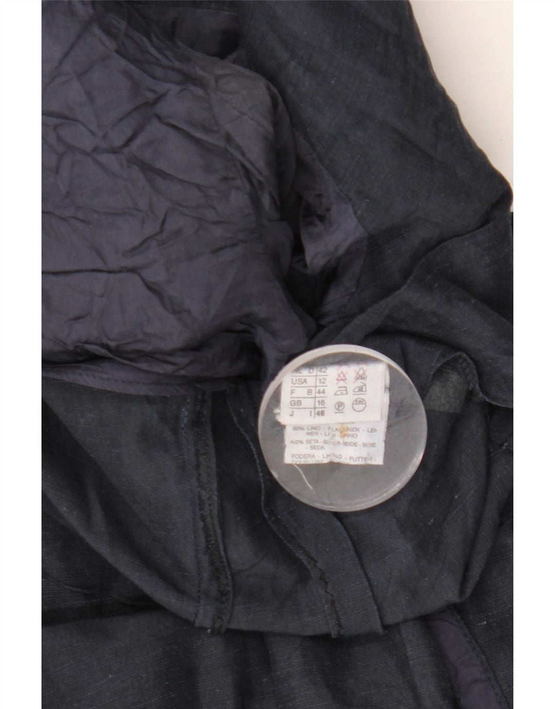 Vintage Damen Kurzärmelige 4-Knopf-Blazerjacke UK 16 Groß Marineblau