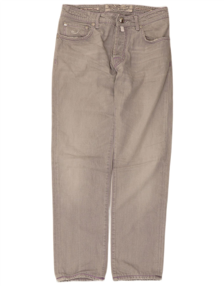 Jacob Cohen Damen Straight Jeans W34 L30 Graue Baumwolle