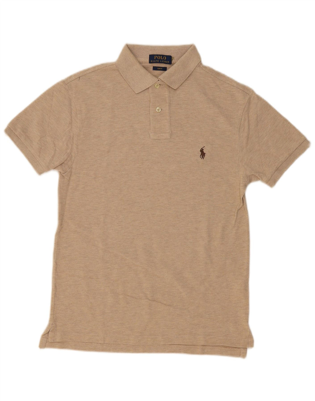 POLO RALPH LAUREN Slim-Fit-Poloshirt für Herren, kleine beige gesprenkelte Baumwolle