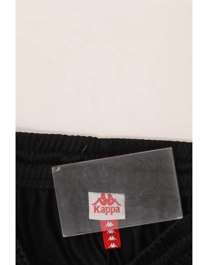 Kappa Herren-Sportshorts mit Grafik, Größe S, Schwarz, Farbblock-Polyester