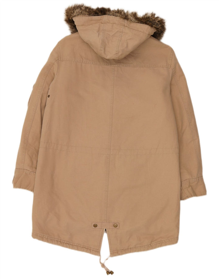 Marks & Spencer Damen Parka mit Kapuze, übergroß, Gr. 10, Beige