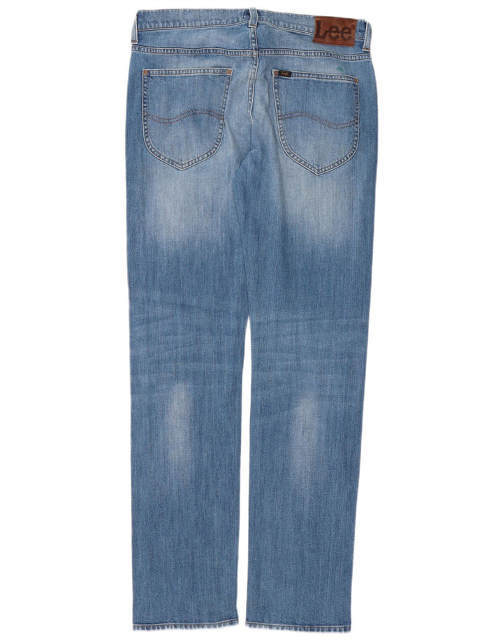 Lee Herren Daren Straight Jeans W32 L34 Blaue Baumwolle