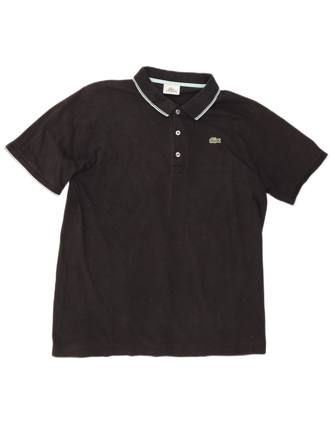 Lacoste Herren-Poloshirt, Größe 6 XL, schwarze Baumwolle