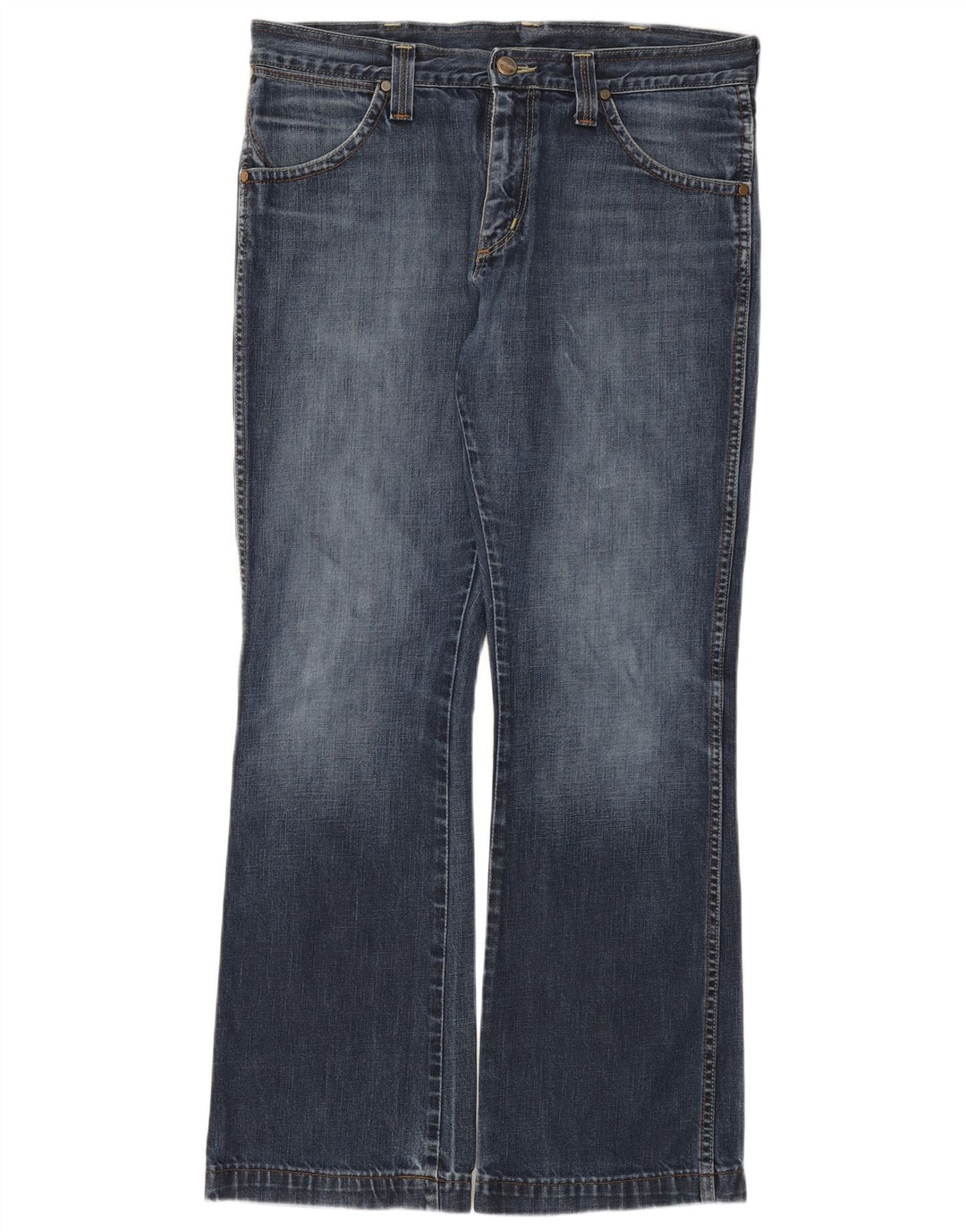 Wrangler Herren Dayton Bootcut Jeans W34 L32 Blaue Baumwolle