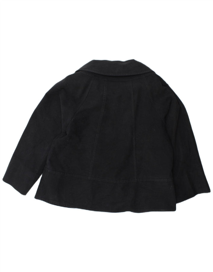 Zara Damen 2-Knopf-Blazerjacke UK 14 Mittelschwarz