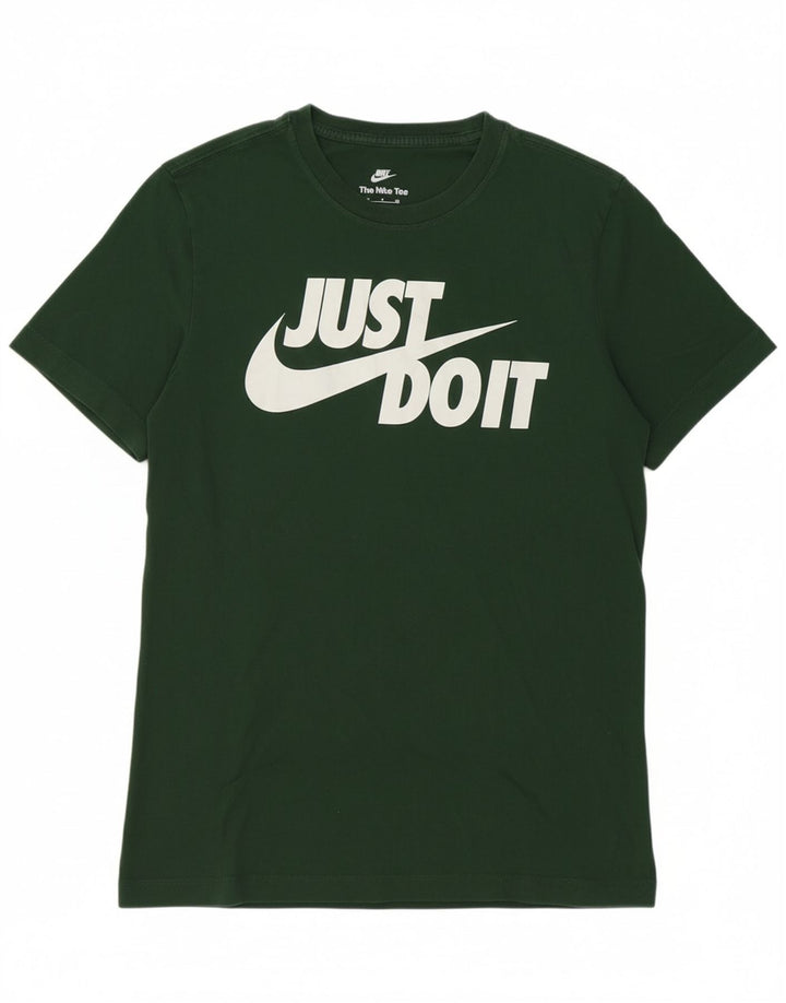NIKE Mens Graphic T-Shirt Top Small Green Cotton Vintage Nike and Second-Hand Nike from Messina Hembry 