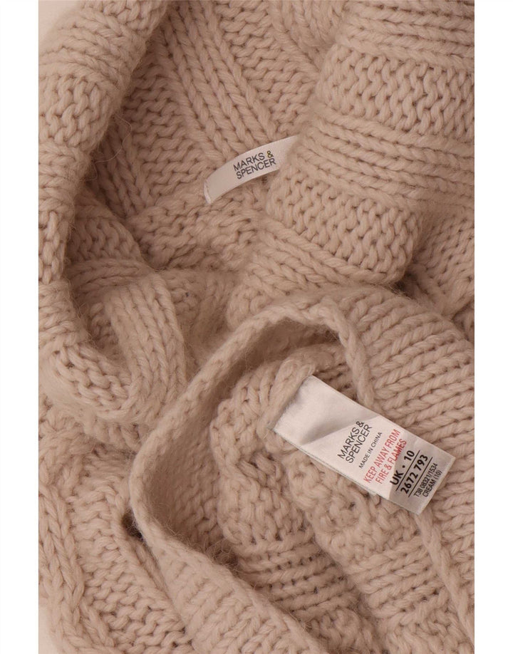 Marks & Spencer Rollkragenpullover für Damen, Gr. 10, Small, Beige, Acryl