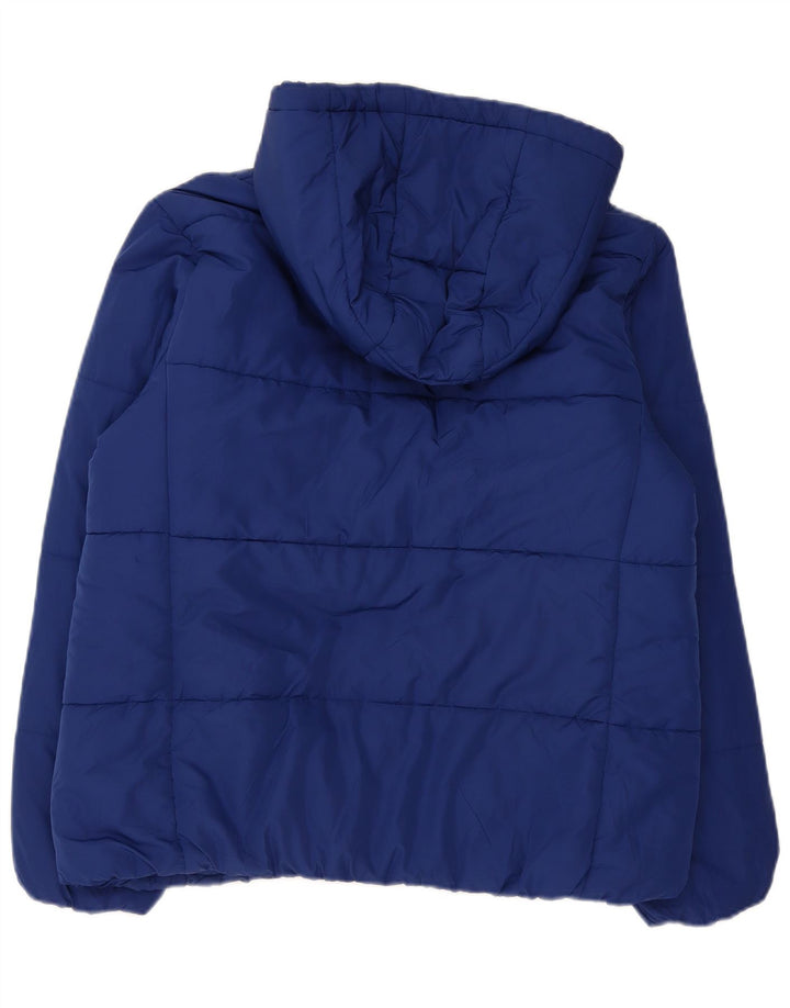 Marks & Spencer Wattierte Damenjacke mit Kapuze, UK 16, Größe L, Marineblau, Polyester