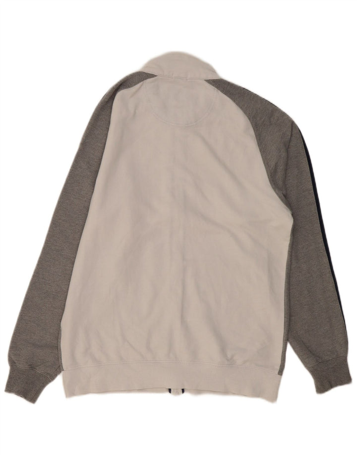RUSSELL ATHLETIC Herren-Trainingsanzug-Oberteil, Jacke, groß, weiße Farbblock-Baumwolle