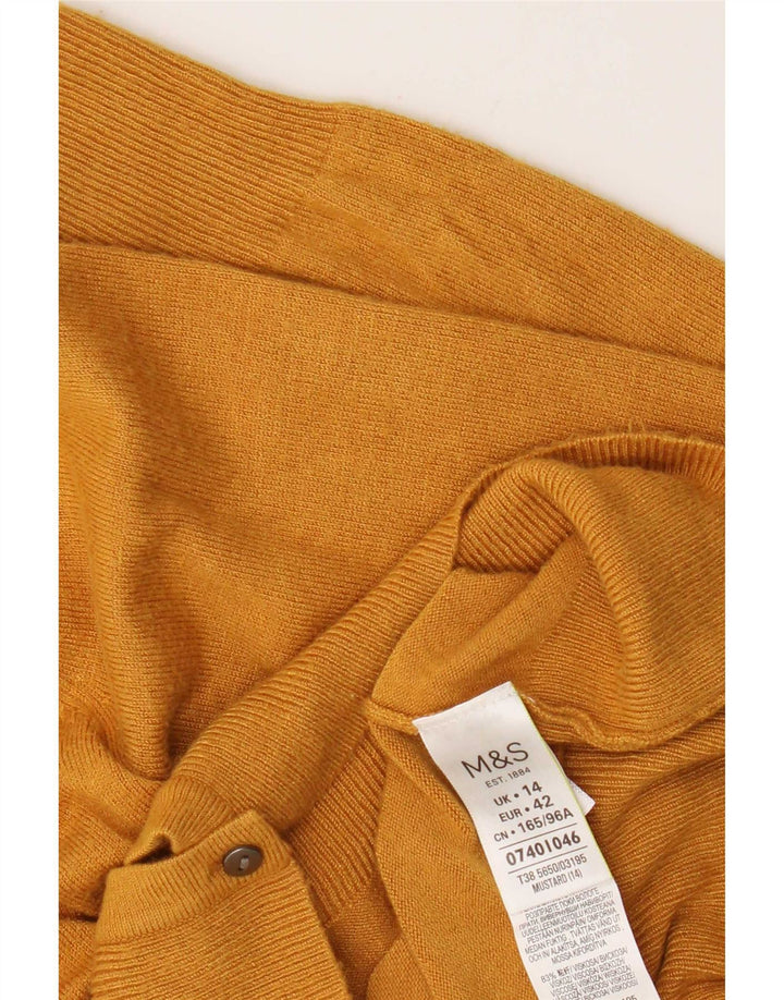 Marks & Spencer Damen-Cardigan-Pullover UK 14 Large Beige Viskose