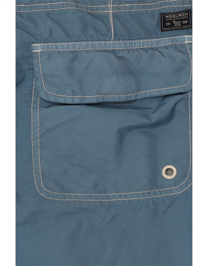 Woolrich Herren-Badeshorts, groß, aus blauem Nylon
