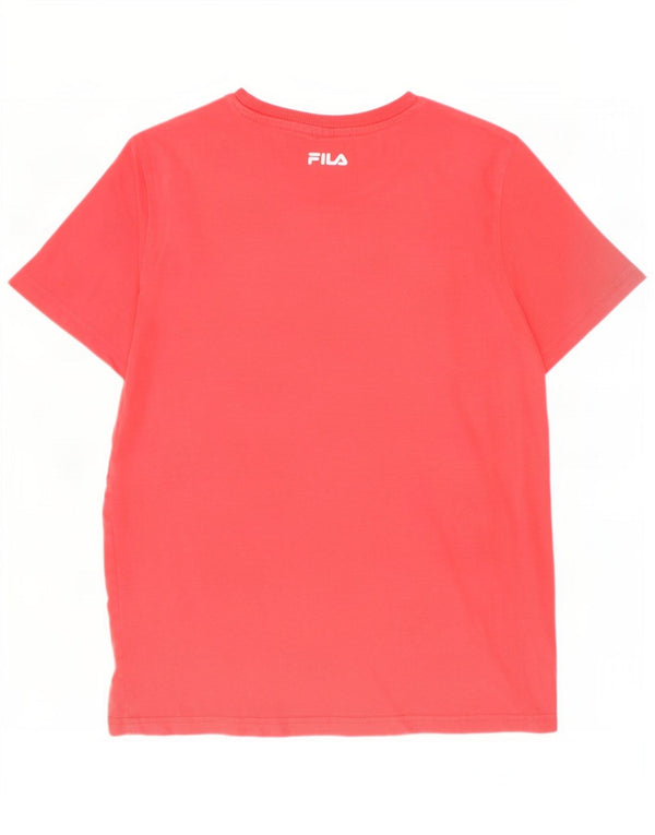Fila T-Shirt mit Grafik für Jungen, 13–14 Jahre, rosa Baumwolle