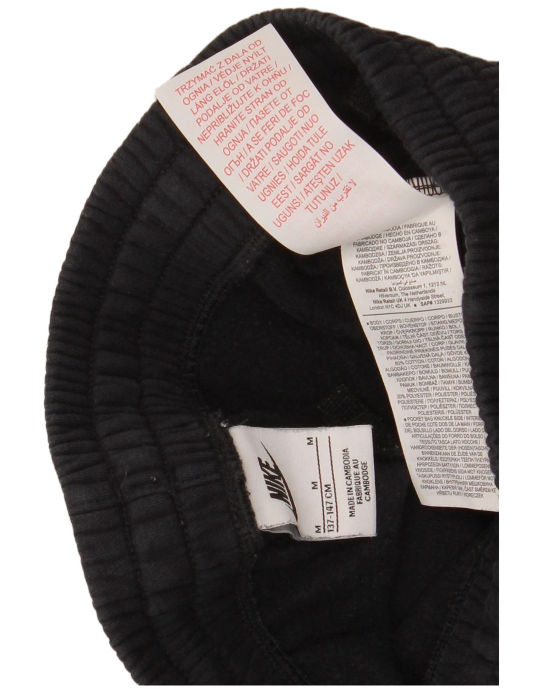 NIKE Sportshorts für Jungen, 10–11 Jahre, mittelgroß, schwarze Baumwolle