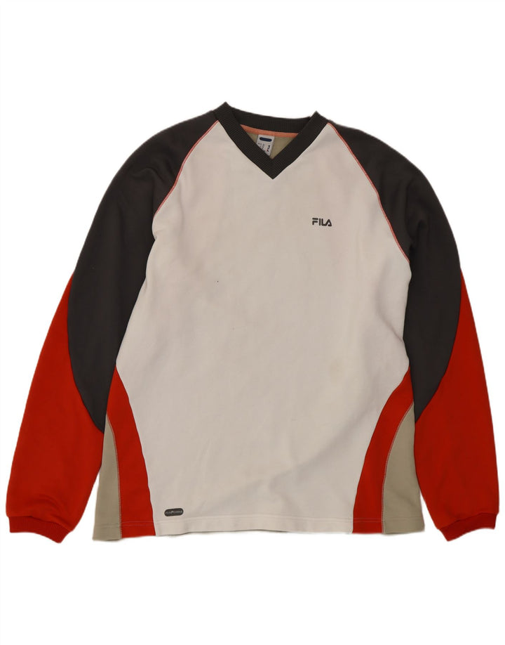 FILA Herren-Sweatshirt-Pullover XL, mehrfarbig, Colourblock-Polyester