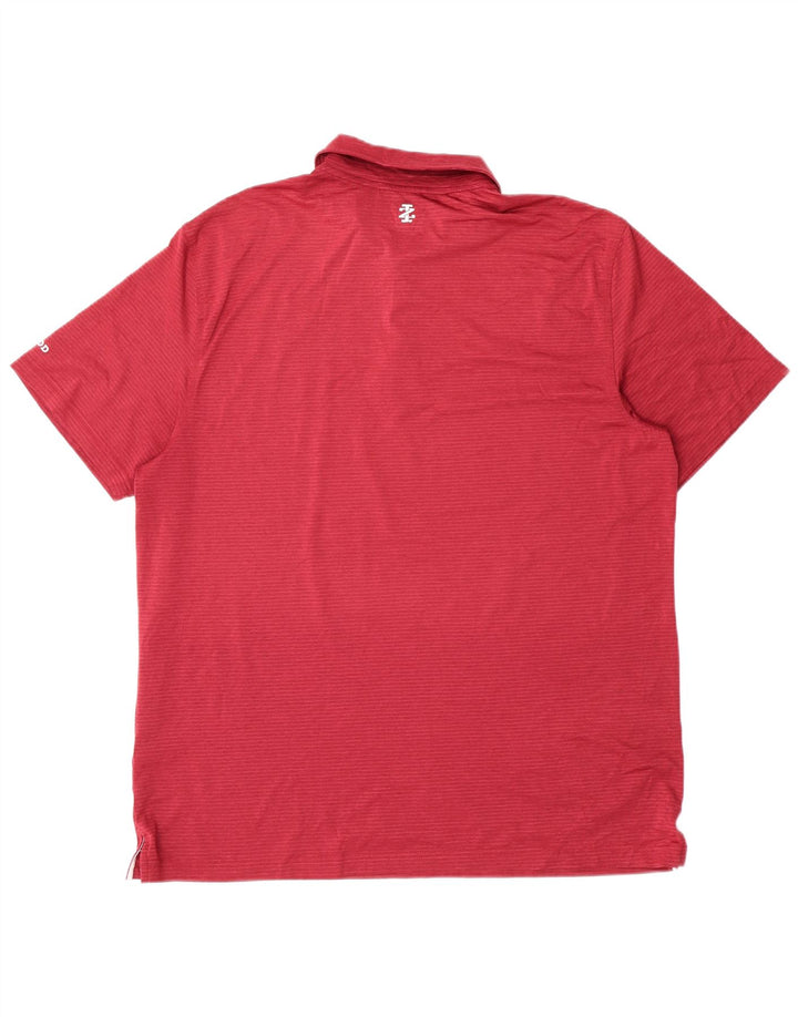 Izod Herren-Golf-Poloshirt, großes, rot gestreiftes Polyester