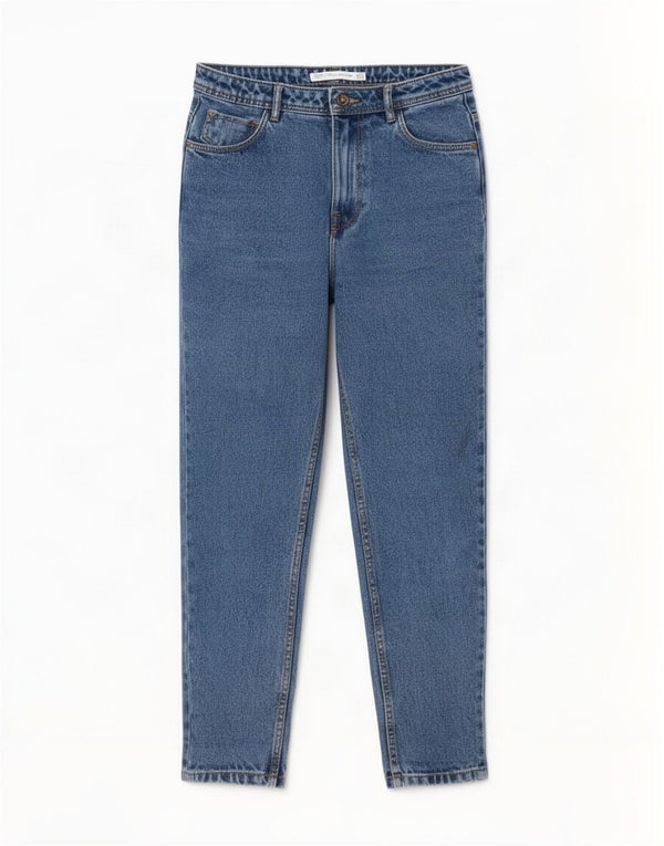 Zara Damen Trafaluc High Waist Jeans EU 36 XS W26 L28 Blaue Baumwolle