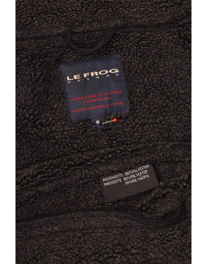 Le Frog Herren-Utility-Jacke UK 38 Mittelschwarzes Polyester