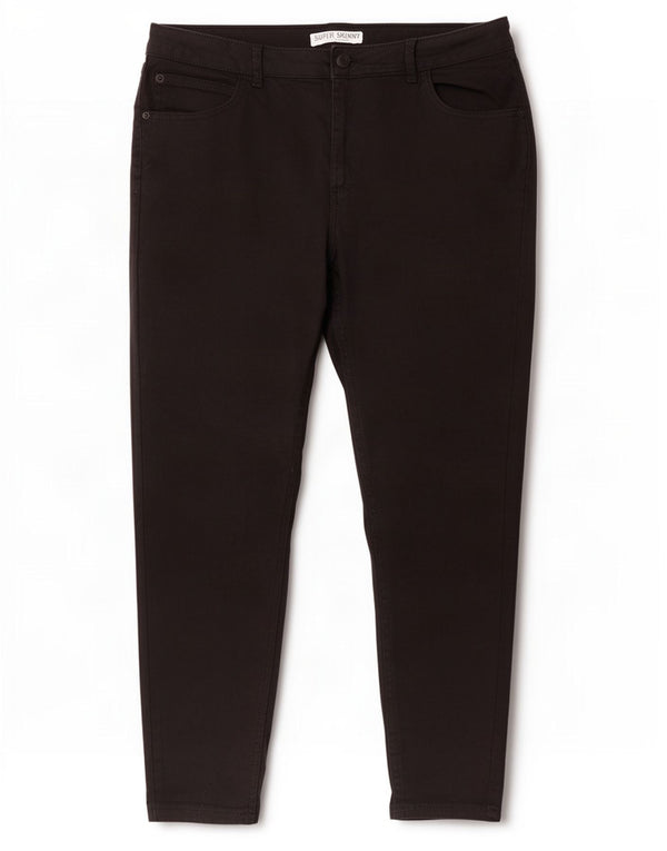 Marks & Spencer Damen Kurz geschnittene Hose UK 14 Large W34 L26 Schwarz