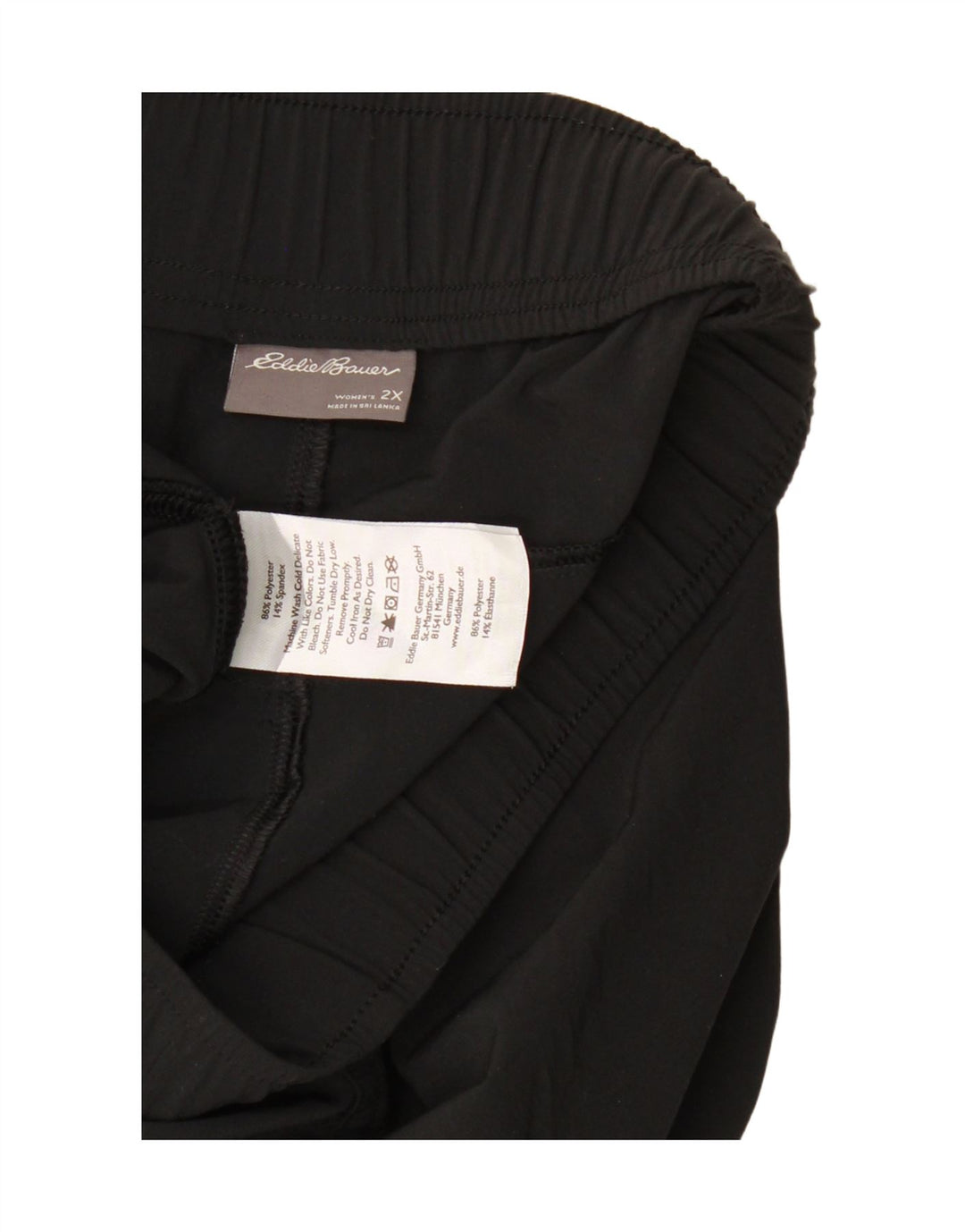 EDDIE BAUER Womens Tracksuit Trousers UK 20 2XL  Black Polyester Vintage Eddie Bauer and Second-Hand Eddie Bauer from Messina Hembry 