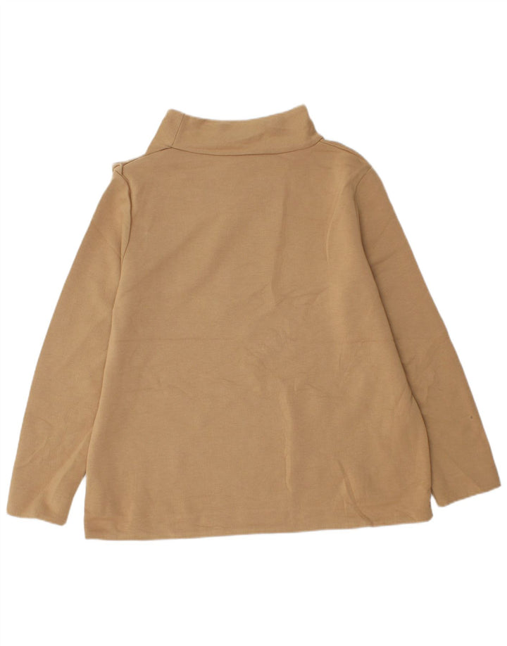 Cos Damen Top Langarm UK 14 Medium Beige Polyester