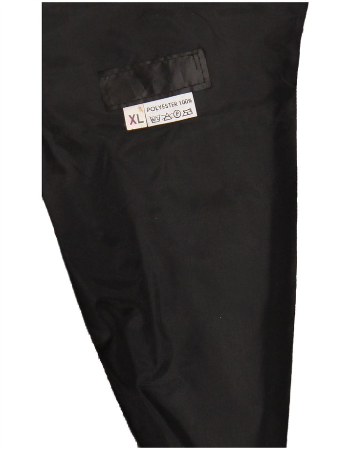 VINTAGE Damen Weste UK 18 XL Schwarz geblümtes Polyester