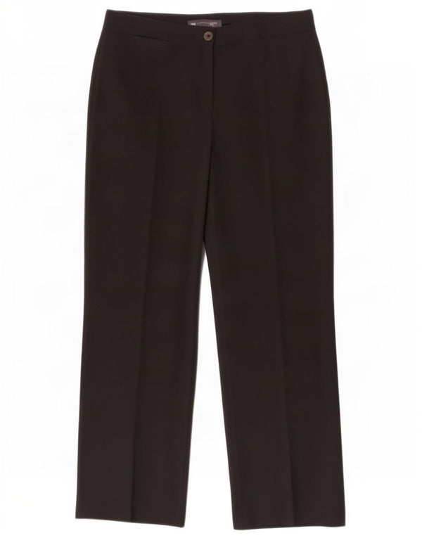 Marks & Spencer Damen Gerade Freizeithose UK 14 Large W34 L30 Schwarz