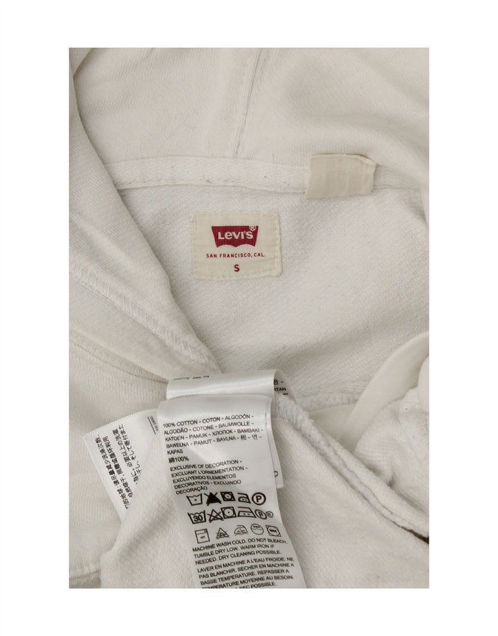 Levi's Herren-Kapuzenpullover mit Grafik, Größe S, weiße Baumwolle
